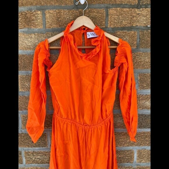 COPY - revolve swf maxi orange ruffle dress medium - Picture 2 of 9